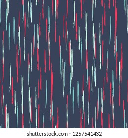 Seamless Grunge Stripes Pattern. Retro Scribbled Grunge Motif for Wallpaper, Fabric, Textile. Abstract Color Background with Scribbled Stripes. Vector Texture for your Design.