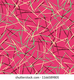 Seamless Grunge Stripes Pattern. Trendy Scribbled Grunge Motif for Wallpaper, Print, Textile. Abstract Color Background with Scribbled Stripes. Vector Texture for your Design.