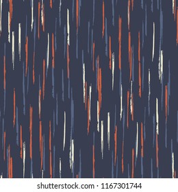 Seamless Grunge Stripes Pattern. Trendy Scribbled Grunge Pattern for Print, Cloth, Textile. Abstract Color Background with Scribbled Stripes. Vector Texture for your Design.