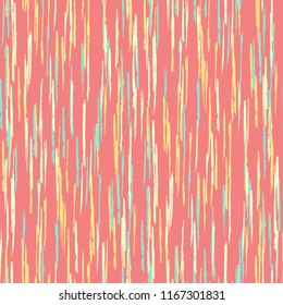 Seamless Grunge Stripes Pattern. Trendy Scribbled Grunge Motif for Wallpaper, Print, Cotton. Abstract Color Background with Scribbled Stripes. Vector Texture for your Design.