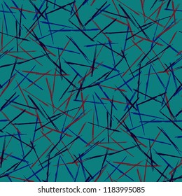 Seamless Grunge Stripes Pattern. Trendy Scribbled Grunge Rapport for Wallpaper, Print, Textile. Abstract Color Background with Scribbled Stripes. Vector Texture for your Design.