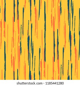 Seamless Grunge Stripes Pattern. Trendy Scribbled Grunge Motif for Wallpaper, Fabric, Print. Abstract Color Background with Scribbled Stripes. Vector Texture for your Design.
