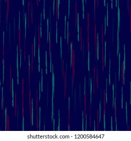 Seamless Grunge Stripes Pattern. Trendy Scribbled Grunge Motif for Cotton, Calico, Textile. Abstract Color Background with Scribbled Stripes. Vector Texture for your Design.