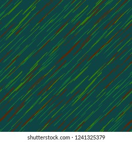 Seamless Grunge Stripes Pattern. Trendy Scribbled Grunge Rapport for Calico, Print, Textile. Abstract Color Background with Scribbled Stripes. Vector Texture for your Design.