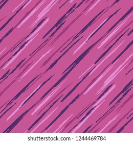 Seamless Grunge Stripes Pattern. Trendy Scribbled Grunge Motif for Print, Fabric, Textile. Abstract Color Background with Scribbled Stripes. Vector Texture for your Design.