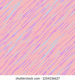 Seamless Grunge Stripes Pattern. Trendy Scribbled Grunge Rapport for Cotton, Print, Textile. Abstract Color Background with Scribbled Stripes. Vector Texture for your Design.