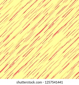 Seamless Grunge Stripes Pattern. Trendy Scribbled Grunge Motif for Chintz, Linen, Paper. Abstract Color Background with Scribbled Stripes. Vector Texture for your Design.