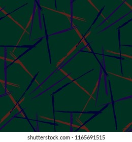 Seamless Grunge Stripes Pattern. Vintage Scribbled Grunge Rapport for Wallpaper, Print, Textile. Abstract Color Background with Scribbled Stripes. Vector Texture for your Design.