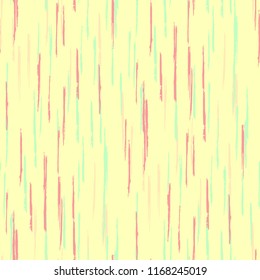 Seamless Grunge Stripes Pattern. Vintage Scribbled Grunge Motif for Cotton, Calico, Textile. Abstract Color Background with Scribbled Stripes. Vector Texture for your Design.