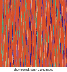 Seamless Grunge Stripes Pattern. Vintage Scribbled Grunge Rapport for Dress, Paper, Tablecloth. Abstract Color Background with Scribbled Stripes. Vector Texture for your Design.