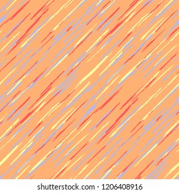 Seamless Grunge Stripes Pattern. Vintage Scribbled Grunge Motif for Dress, Curtain, Paper. Abstract Color Background with Scribbled Stripes. Vector Texture for your Design.