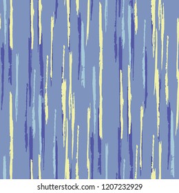 Seamless Grunge Stripes Pattern. Vintage Scribbled Grunge Rapport for Cotton, Print, Calico. Abstract Color Background with Scribbled Stripes. Vector Texture for your Design.