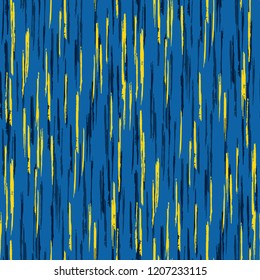 Seamless Grunge Stripes Pattern. Vintage Scribbled Grunge Motif for Chintz, Linen, Wallpaper. Abstract Color Background with Scribbled Stripes. Vector Texture for your Design.