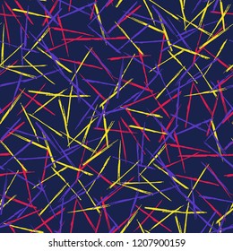Seamless Grunge Stripes Pattern. Vintage Scribbled Grunge Motif for Wallpaper, Print, Textile. Abstract Color Background with Scribbled Stripes. Vector Texture for your Design.