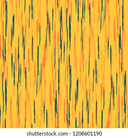 Seamless Grunge Stripes Pattern. Vintage Scribbled Grunge Motif for Cotton, Calico, Textile. Abstract Color Background with Scribbled Stripes. Vector Texture for your Design.