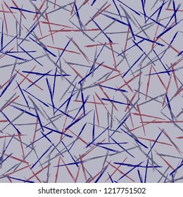 Seamless Grunge Stripes Pattern. Vintage Scribbled Grunge Motif for Print, Cloth, Fabric. Abstract Color Background with Scribbled Stripes. Vector Texture for your Design.