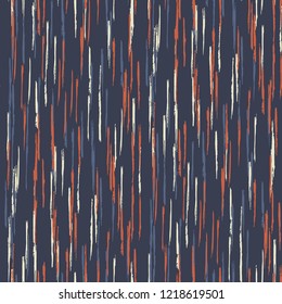 Seamless Grunge Stripes Pattern. Vintage Scribbled Grunge Pattern for Cotton, Print, Calico. Abstract Color Background with Scribbled Stripes. Vector Texture for your Design.