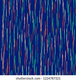 Seamless Grunge Stripes Pattern. Vintage Scribbled Grunge Pattern for Chintz, Curtain, Paper. Abstract Color Background with Scribbled Stripes. Vector Texture for your Design.