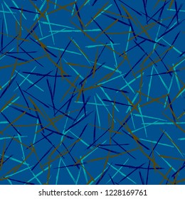 Seamless Grunge Stripes Pattern. Vintage Scribbled Grunge Rapport for Chintz, Linen, Wallpaper. Abstract Color Background with Scribbled Stripes. Vector Texture for your Design.