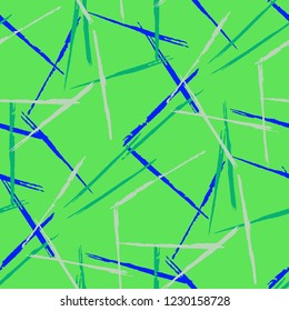 Seamless Grunge Stripes Pattern. Vintage Scribbled Grunge Motif for Print, Cloth, Textile. Abstract Color Background with Scribbled Stripes. Vector Texture for your Design.