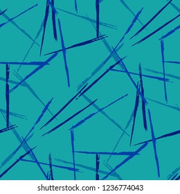 Seamless Grunge Stripes Pattern. Vintage Scribbled Grunge Pattern for Print, Fabric, Textile.  Abstract Color Background with Scribbled Stripes. Vector Texture for your Design.