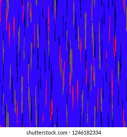 Seamless Grunge Stripes Pattern. Vintage Scribbled Grunge Rapport for Wallpaper, Print, Cotton. Abstract Color Background with Scribbled Stripes. Vector Texture for your Design.