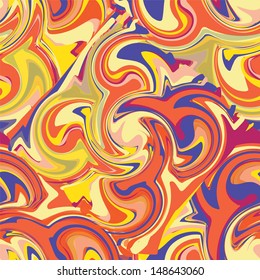 Seamless grunge swirled colorful pattern