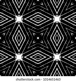 Seamless grunge texture. Abstract black and white background. Futuristic template