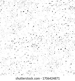 Seamless grunge texture of black grain, dirt, speckles. 