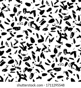 Seamless grunge texture of black speckles, husk.