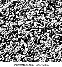 Seamless grunge texture black and white. Abstract background, futuristic elements