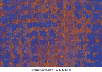 Nahtlose Grunge-Textur in Farbe. Ein chaotisches Muster von Linien. Chaos Hintergrund, Vektorgrafik. Abstrakte Farbstriche