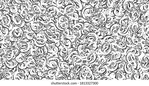 Textura sin hueso. Fondo de repetición monocromo. Patrón blanco y negro de elementos abstractos