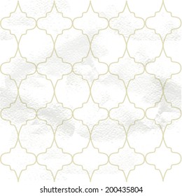 Seamless grungy vintage pattern from the ornamental openwork lattice