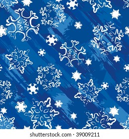 Seamless grungy winter background (vector); a JPG version is also available