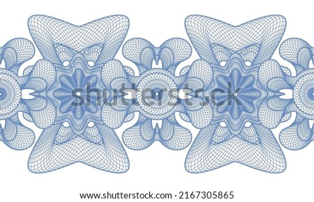 Seamless guilloche border, vector image.