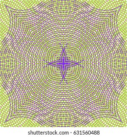 Seamless guilloche vector background color. Thin wavy lines texture.

