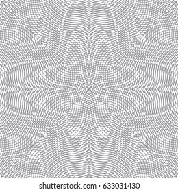 Seamless guilloche vector background. Thin wavy lines texture