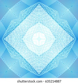 Seamless guilloche vector background. Thin wavy lines texture.