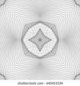 Seamless guilloche vector background. Thin wavy lines texture.
