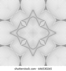 Seamless guilloche vector background. Thin wavy lines texture.