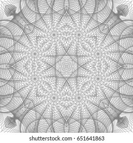 Seamless guilloche vector background. Thin wavy lines texture