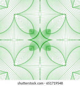 Seamless guilloche vector background. Thin wavy lines texture.