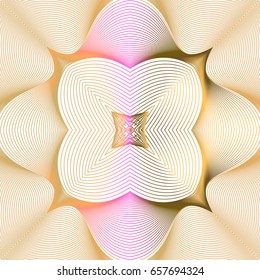 Seamless guilloche vector background. Thin wavy lines texture.