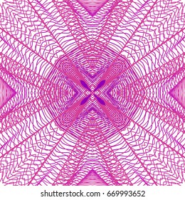 Seamless guilloche vector background. Thin wavy lines texture