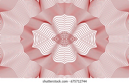 Seamless guilloche vector background. Thin wavy lines texture
