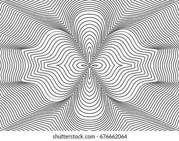 Seamless guilloche vector background. Thin wavy lines texture