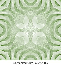 Seamless guilloche vector background. Thin wavy lines texture