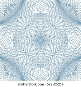 Seamless guilloche vector background. Thin wavy lines texture