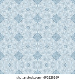 Seamless guilloche vector background. Thin wavy lines texture